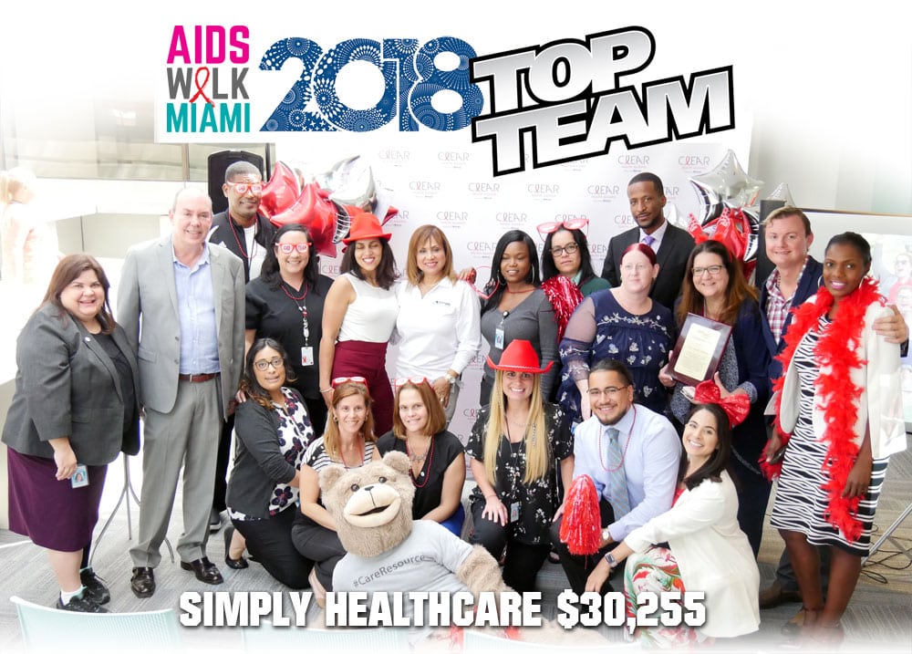 Simply Healthcare AIDS Walk Miami top team image from 2018