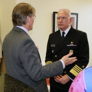 Admiral Brett Giroir speaking to Thomas Smith
